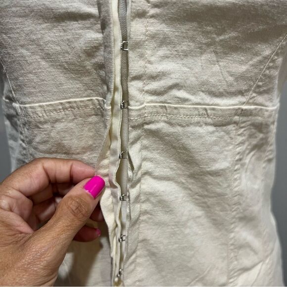 NWT Urban Outfitters Sari Seamed Linen-Blend Halter Vest Top womens size small - Picture 5 of 9